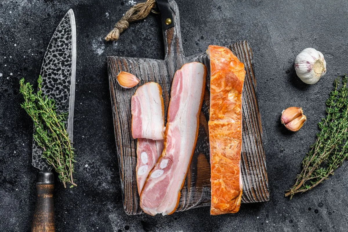 Mustard-Binded Smoked Pork Belly 