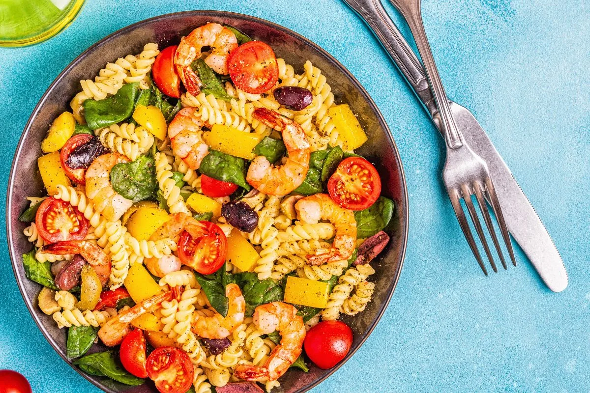 Smokey Shrimp Pasta Salad With Chipotle Dressing