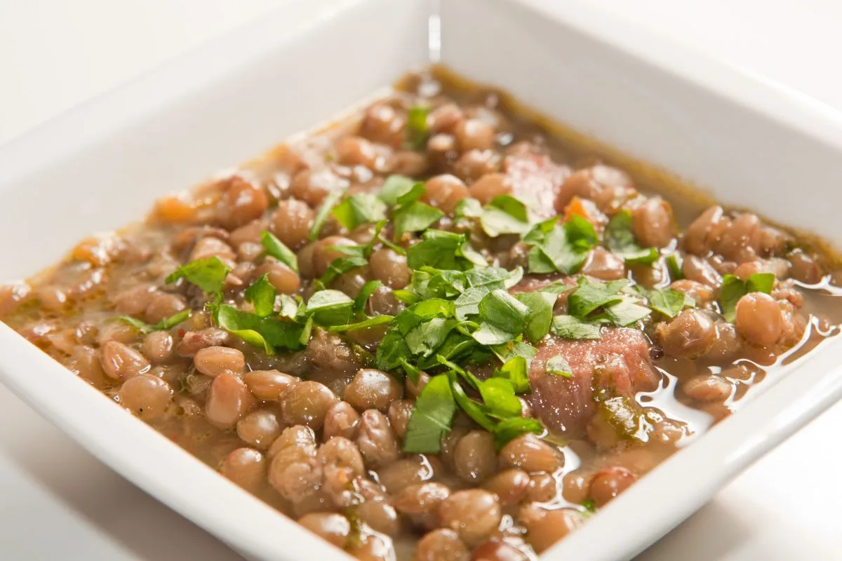 Warm Lentil And Smoked Pork Belly Salad