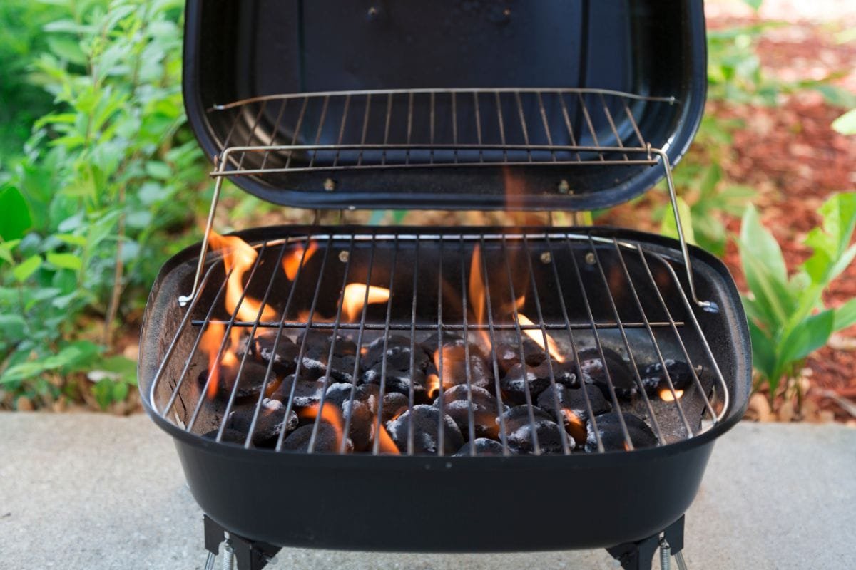 Charcoal Grills in the backyard